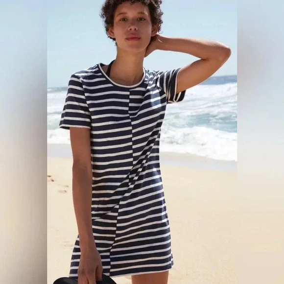 Everlane Cotton Stripe T-Shirt Dress Size S - Picture 1 of 4